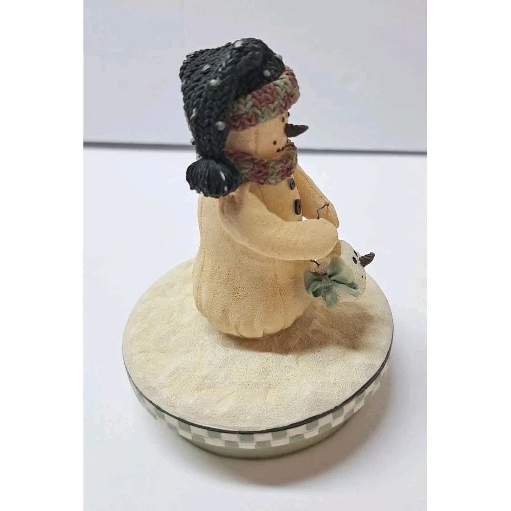 Snowman Couple Tealight Holder/Snowman Candle Topper Crazy Mountain Seasonal Dec